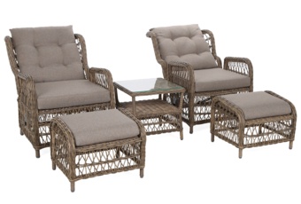 Meble ogrodowe technorattanowe Corfu Light Brown / Beige Melange