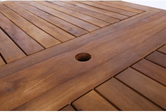 Meble ogrodowe drewniane Akacja Oval 165+60+60 cm 10+1