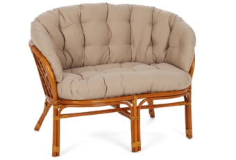 Meble ogrodowe rattanowe Bahama Orange / Latte 3+1 - dla 4 osób - naturalny materiał Meble ogrodowe rattanowe Bahama Orange / Latte 3+1