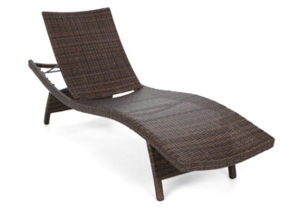 Zestaw leżaków ogrodowych z technorattanu Marbella Brown Mat / Brown Melange ze stolikiem