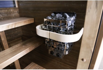 Sauna fińska zewnętrzna Hanscraft Quadra X 211 x 188 cm