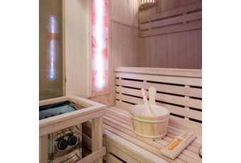 Sauna fińska EN2S Natural - 2 osobowa - drewniana Sauna fińska EN2S Natural z panelami solnymi