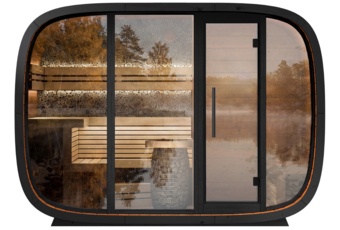 Sauna fińska zewnętrzna Leil® Saunas Round Cube Double 2.4 5-osobowa