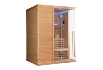 Sauna fińska narożna Nordum Pure One 3-osobowa naturalna