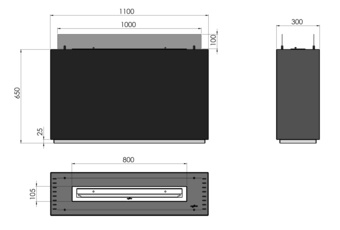 Biokominek wolnostojący Infire Incube czarny Biokominek Infire Incube czarny