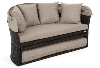 Sofa ogrodowa z baldachimem Sydney Brown Mat / Brown Melange
