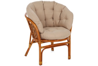 Meble ogrodowe rattanowe Bahama Orange / Latte 3+1 - dla 4 osób - naturalny materiał Meble ogrodowe rattanowe Bahama Orange / Latte 3+1