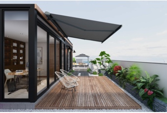 Markiza tarasowa elektryczna Futura LED 400 x 300 cm z oświetleniem