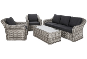 Meble ogrodowe technorattanowe Foggia Light Grey / Grey Melange