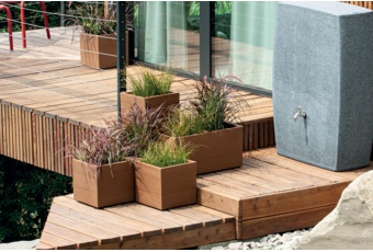 Donica ogrodowa Madera Square Eco Wood Eco White 31 l