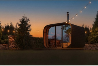 Sauna fińska zewnętrzna Leil® Saunas Round Cube Single 2.0 6-osobowa