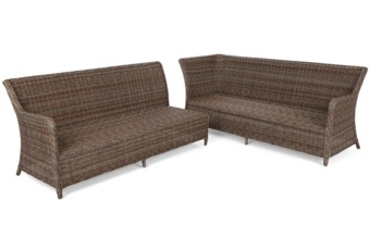 Narożny zestaw mebli ogrodowych prawy California Ginger / Brown Melange