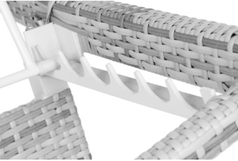 Zestaw leżaków ogrodowych z technorattanu Marbella Brown Mat / Brown Melange ze stolikiem