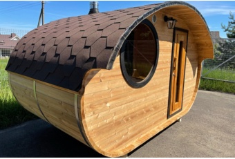 Sauna fińska zewnętrzna Hobbit Medium CLT 240 x 400 cm Sauna fińska zewnętrzna Hobbit Medium CLT 240 x 400 cm