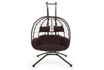 Fotel wiszący 2-osobowy Lugo Black / Brown 
