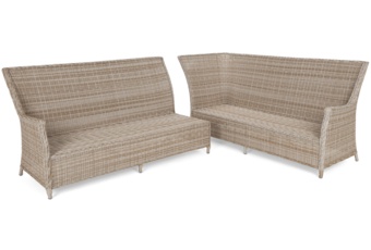 Narożny zestaw mebli ogrodowych prawy Alicante Beige / Beige Melange