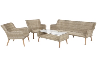 Meble ogrodowe technorattanowe Almeria Beige / Beige Melange