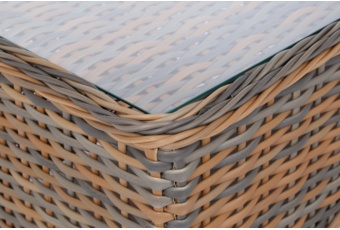 Meble ogrodowe technorattanowe Foggia Ginger Melange / Dark Grey