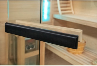 Sauna fińska narożna Nordum Pure 2-osobowa czarna