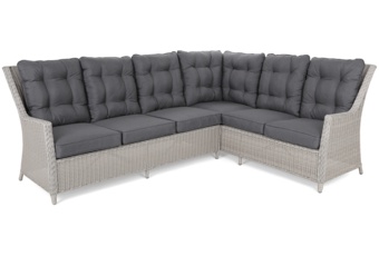 Narożnik technorattanowy prawy Alicante White / Grey