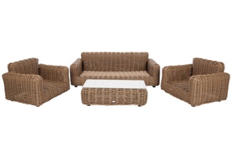 Meble ogrodowe technorattanowe Umbria Beige / Taupe Melange