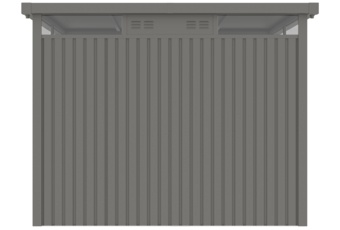 Domek narzędziowy Kopenhaga 569 x 230 cm Silver Grey z wiatą - szary - nowoczesny Domek narzędziowy Kopenhaga 569 x 230 cm Silver Grey z wiatą