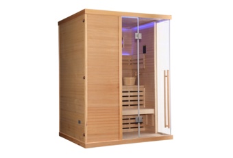 Sauna fińska narożna Nordum Pure One 3-osobowa naturalna