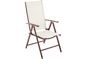 Krzesło ogrodowe aluminiowe Ibiza Basic Brown / Ecru