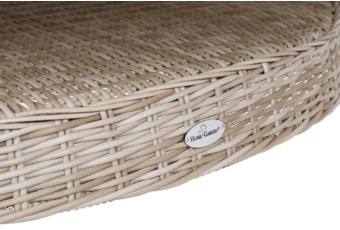 Meble ogrodowe technorattanowe Bristol Round Elegant 180 cm Beige / Beige Melange 8+1 - beżowe - dla 8 osób Meble ogrodowe technorattanowe Bristol Round Elegant 180 cm Beige / Beige Melange 8+1