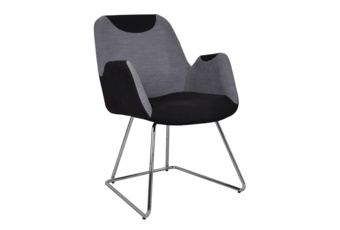 Krzesło konferencyjne Milano Black/Grey