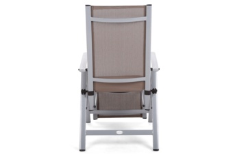 Krzesło ogrodowe aluminiowe Ibiza Relax Silver / Taupe