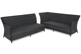 Narożny zestaw mebli ogrodowych prawy California Grey / Grey Melange