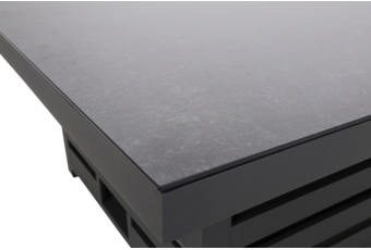 Narożne meble ogrodowe aluminiowe Neapol Comfort Grey / Grey Melange