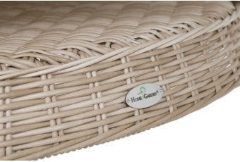 Meble ogrodowe technorattanowe Bristol Round Elegant 150 cm Beige / Beige Melange 6+1