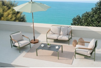 Meble ogrodowe aluminiowe Como Grey / Grey