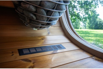 Sauna fińska zewnętrzna Leil® Saunas Black Cube Classic 4-osobowa