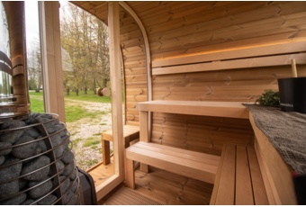 Sauna fińska zewnętrzna Leil® Saunas Dice Comfy 2.4 5-osobowa