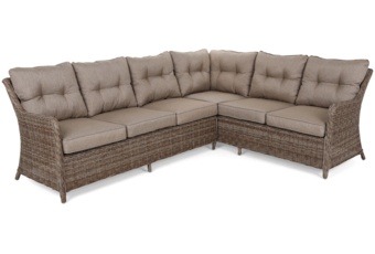 Narożny zestaw mebli ogrodowych prawy California Ginger / Brown Melange