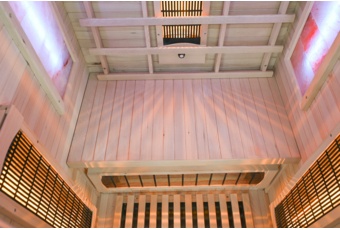 Sauna infrared Nordum Solea 1-osobowa Smart brązowa - z jodły kanadyjskiej - promienniki Sauna infrared Nordum Solea 1-osobowa Smart brązowa