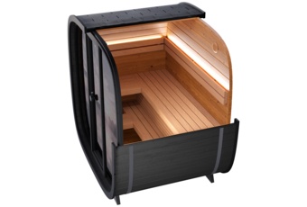 Sauna fińska zewnętrzna Leil® Saunas Black Cube Classic 4-osobowa