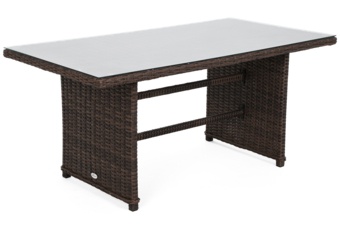 Meble ogrodowe technorattanowe Bergamo Brown Mat / Brown Melange