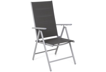 Krzesło ogrodowe aluminiowe Ibiza Silver Mat / Grey