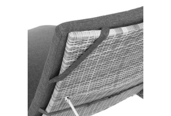 Leżak ogrodowy technorattanowy Marbella Light Grey / Grey Melange