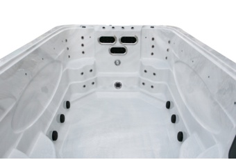 Basen ogrodowy z przeciwprądem i hydromasażem Hanscraft Asgard 480 x 230 cm - całoroczny - ocieplony Basen ogrodowy z przeciwprądem i hydromasażem Hanscraft Asgard 480 x 230 cm