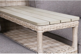 Kosz ogrodowy technorattanowy Michigan Beige / Beige Melange