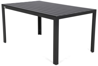 Meble ogrodowe aluminiowe Ibiza 150 cm Black / Black 6+1