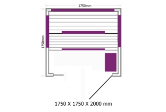 Sauna hybrydowa Nordum Combi 4-osobowa naturalna