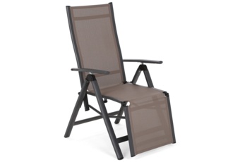 Zestaw krzeseł ogrodowych aluminiowych Ibiza Relax Grey / Taupe