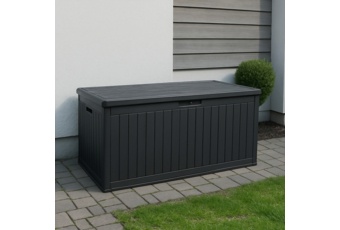 Skrzynia ogrodowa wzmocniona Gotland 567 l Black