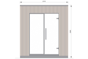 Sauna fińska zewnętrzna Leil® Saunas Viva 210 3-osobowa